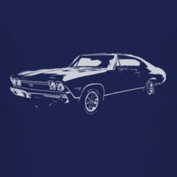 1968 CHEVELLE Side White Graphic T Shirt