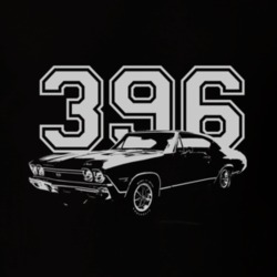 1968 CHEVELLE Side White Graphic Engine Size T Shirt