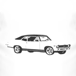 1968 CHEVY NOVA Side Black Graphic T Shirt