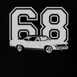 1968 CHEVY NOVA Side White Graphic Year T Shirt
