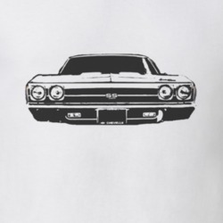 1969 CHEVELLE Grill Black Graphic  T Shirt