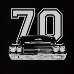1970 CHEVELLE Grill White Graphic Year T Shirt