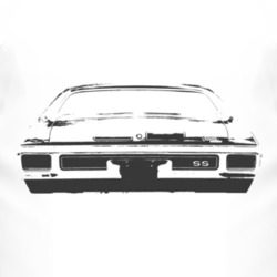 1970 CHEVELLE Rear Black Graphic T Shirt