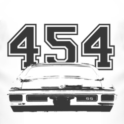 1970 CHEVELLE Rear Black Graphic Engine Size T Shirt