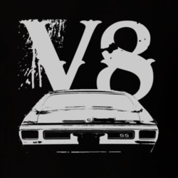 1970 CHEVELLE Rear White Graphic V8 T Shirt
