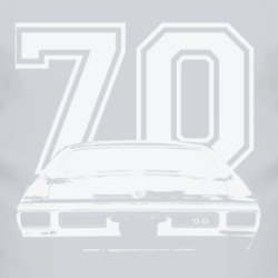1970 CHEVELLE Rear White Graphic Year T Shirt