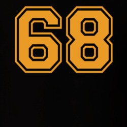 Goldfish Number 68 On Black T Shirt