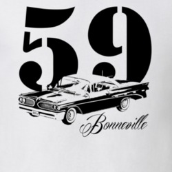 1959 Bonneville Side View With Year and Model Light Color Shirt
