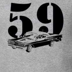 1959 Bonneville Side With Year Light Color Shirt
