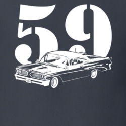 1959 Bonneville Side View With Year Dark T Shirt