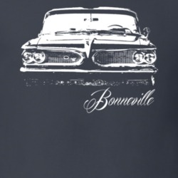 1959 Bonneville Grill View With Model Dark Shirt