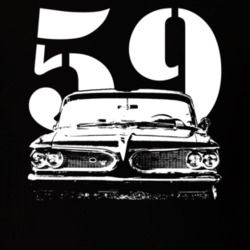 1959 Bonneville Grill View With Year Dark T Shirt