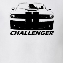 2015 Challenger SRT Grill View With Model White T Shirt