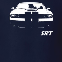 2015 Challenger SRT Grill View With Model Navy Shirt