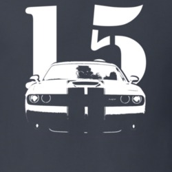 2015 Challenger SRT Grill View With Year Dark T Shirt