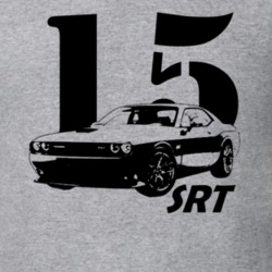 2015 Challenger SRT Side View With Year and Model Light Color T Shirt
