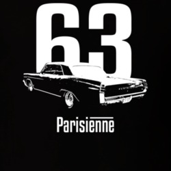 1963 Parisienne Rear View With Year And Model Dark Color T Shirt