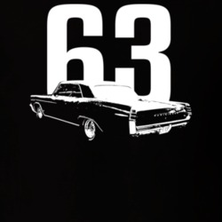 1963 Parisienne Rear View With Year Dark Color T Shirt