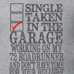 1972 Roadrunner Single Taken In The Garage Funny T Shirt