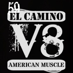 1959 El Camino V8 American Muscle Black T Shirt