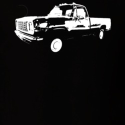 1976 Dodge Power Wagon Side View Dark T Shirt