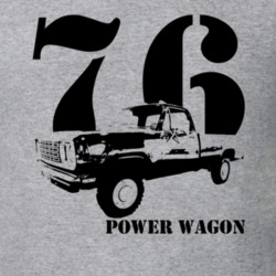 1976 Power Wagon Side View With Year and Model Light Color Shirt