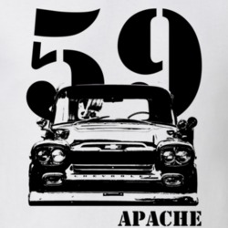 1959 Apache Grill View With Year and Model Light Color Shirt