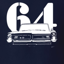 1964 Grand Prix Grill View With Year Dark T Shirt