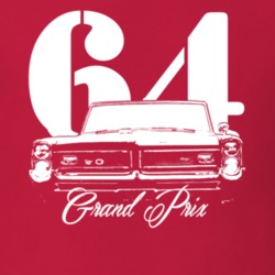 1964 Grand Prix Grill View With Year and Model Dark Shirt