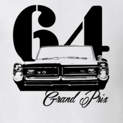 1964 Grand Prix Grill View With Year and MOdel White Shirt