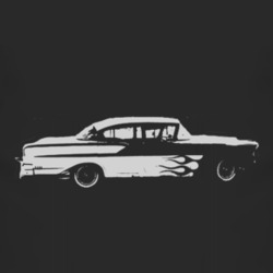 1958 CHEVY BISCAYNE Side Black Graphic T Shirt