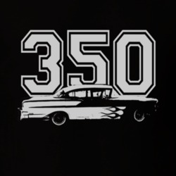 1958 CHEVY BISCAYNE Side White Graphic Engine Size T Shirt
