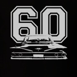 1960 CHEVY BEL AIR Rear White Graphic Year T Shirt