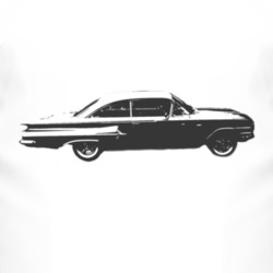1960 CHEVY BEL AIR Side Black Graphic T Shirt
