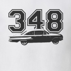 1960 CHEVY BEL AIR Side Black Graphic Engine Size T Shirt