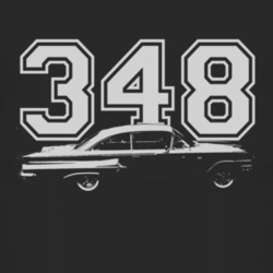 1960 CHEVY BEL AIR Side White Graphic Engine Size T Shirt