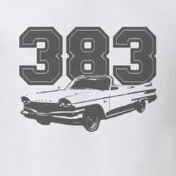 1960 DODGE POLARA Side Black Graphic Engine Size T Shirt