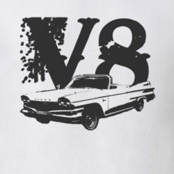 1960 DODGE POLARA Side Black Graphic V8 T Shirt