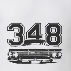 1961 CHEVY BEL AIR Grill Black Graphic Engine Size T Shirt