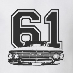 1961 CHEVY BEL AIR Grill Black Graphic Year T Shirt