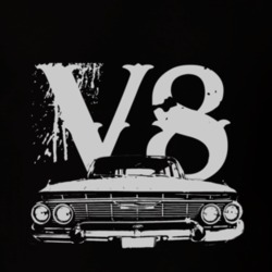 1961 CHEVY BEL AIR Grill White Graphic V8 T Shirt