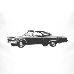 1962 CHEVY BEL AIR Side Black Graphic T Shirt
