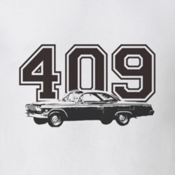 1962CHEVY _BEL AIR Side Black Graphic Engine Size T Shirt