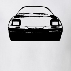 1990 Plymouth Laser Grill View Faded Look Light T Shirt