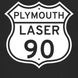 Highway Route Sign 1990 Plymouth Laser T Shirt