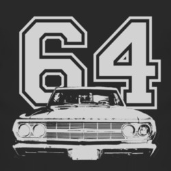 1964 CHEVY BISCAYNE Grill White Graphic Year T Shirt