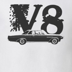 1965 BUICK SKYLARK Side Black Graphic Side V8 T Shirt