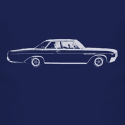 1965 BUICK SKYLARK Side White Graphic Side T Shirt