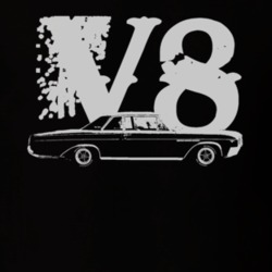 1965 BUICK SKYLARK Side White Graphic Side V8 T Shirt