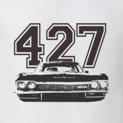 1965 CHEVY BEL AIR Grill Black Graphic Engine Size T Shirt